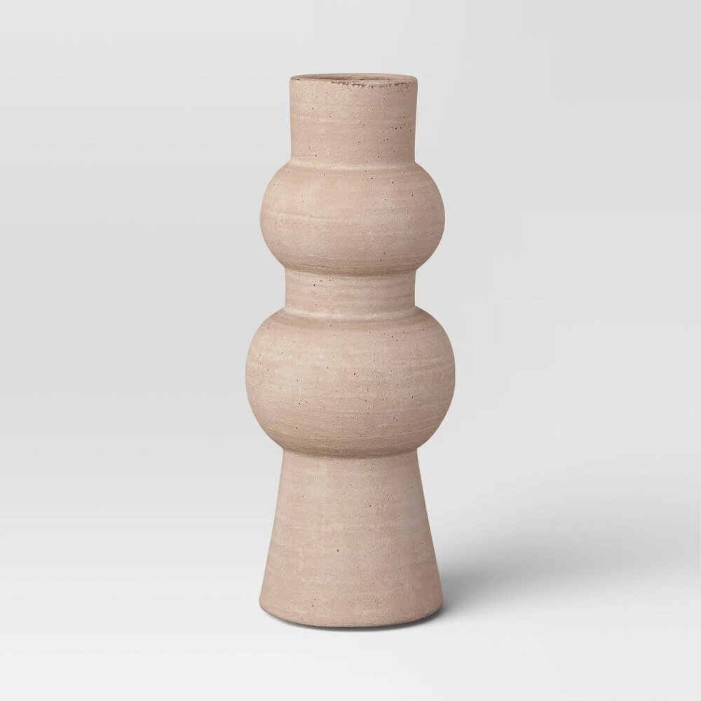 Threshold Large Ceramic Modern Malin Vase Earthenware Finish 15" Target 2022 NWT